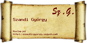 Szandi György névjegykártya