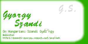 gyorgy szandi business card